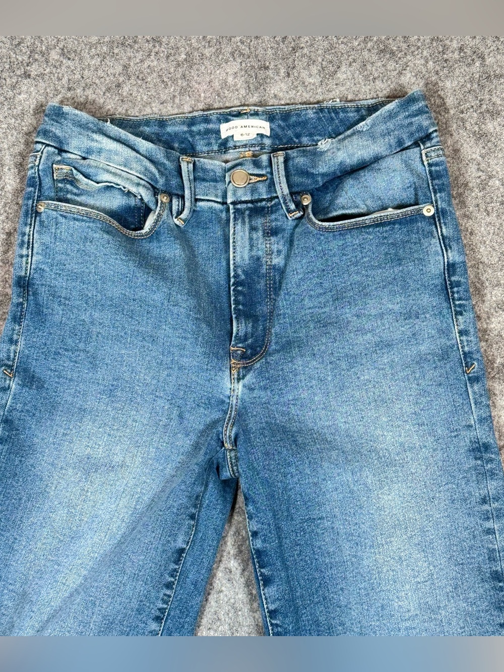 Good American Always Fits Good Legs Straight Jeans - Size 6-12, Distressed - Picture 3 of 13